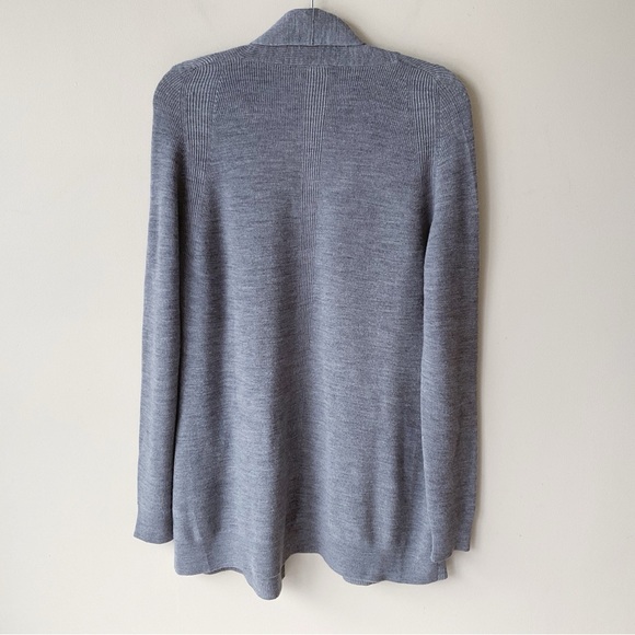 Repeat Fine Knit Merino Wool Long Grey Cardigan Size 38/S - Picture 3 of 8